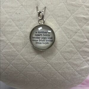 Silver Pendant with Heartfelt Quote